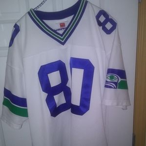 #80 STEVE LARGENT MITCHELL AND NESS SEAHAWKA JERSE
